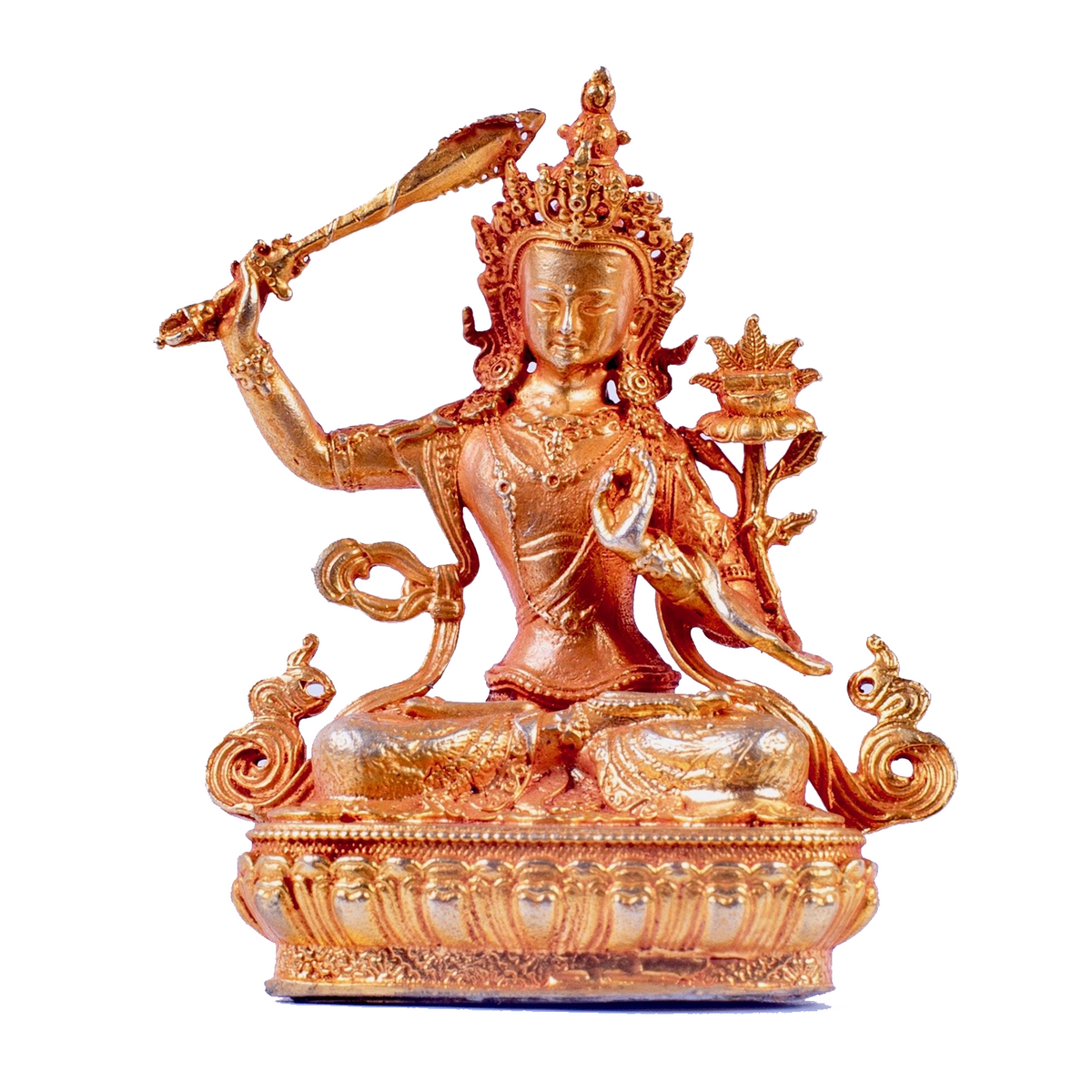 Three Bodhisattvas Statue Set—Gold-Plated